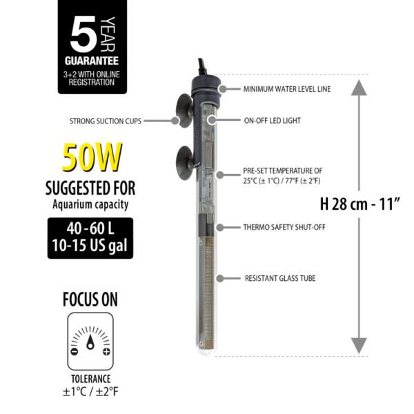 Scuba Preset Submersible Heater 50W - Image 3