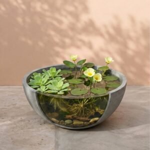 Handcrafted Mini Patio Pond | Low-Maintenance Fish-Ready Water Garden